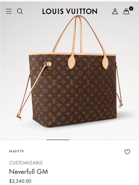 Louis Vuitton Monogram Neverfull Tote - Brown with Tan Trim - Picture 9 of 11